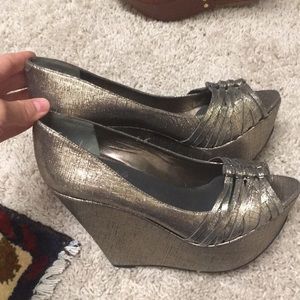 Sam Edelman metallic wedges